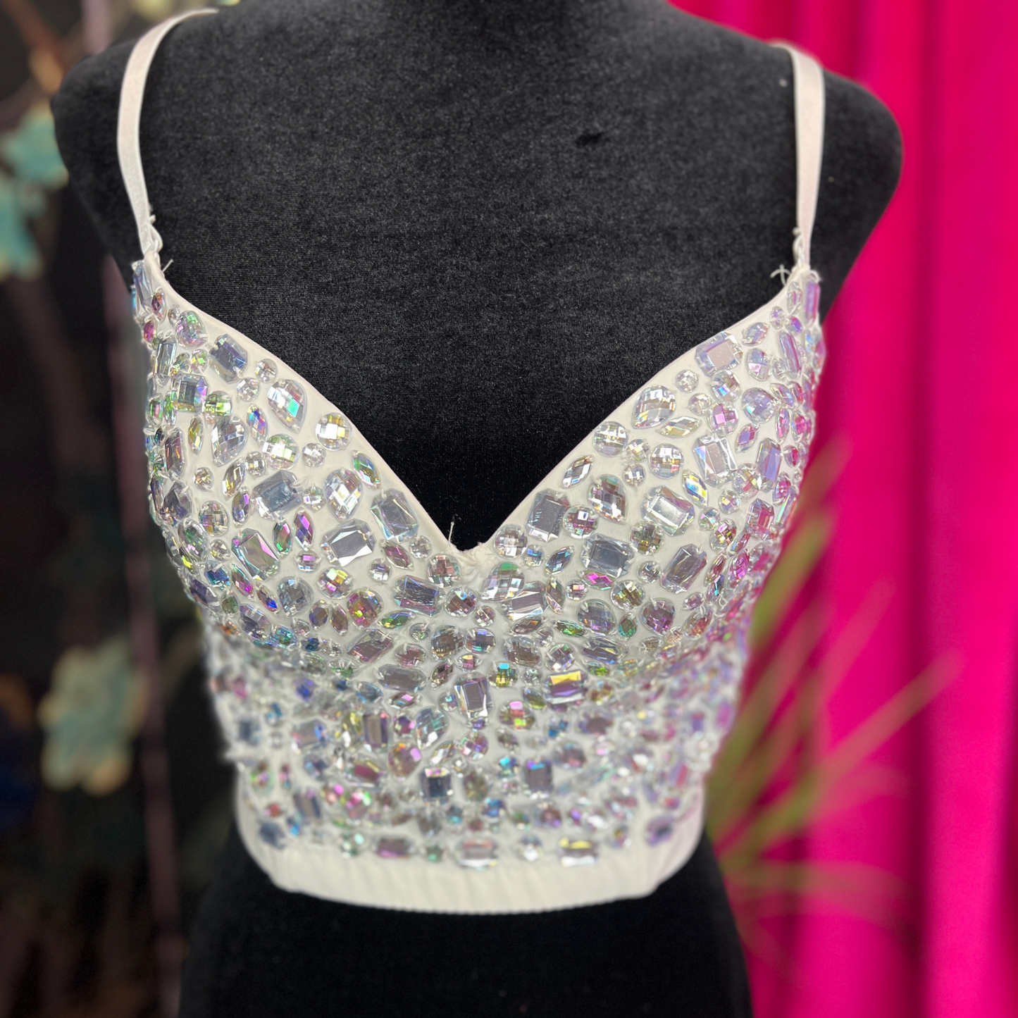 The Dolly - Bejeweled Bling Rhinestone Bustier - XL