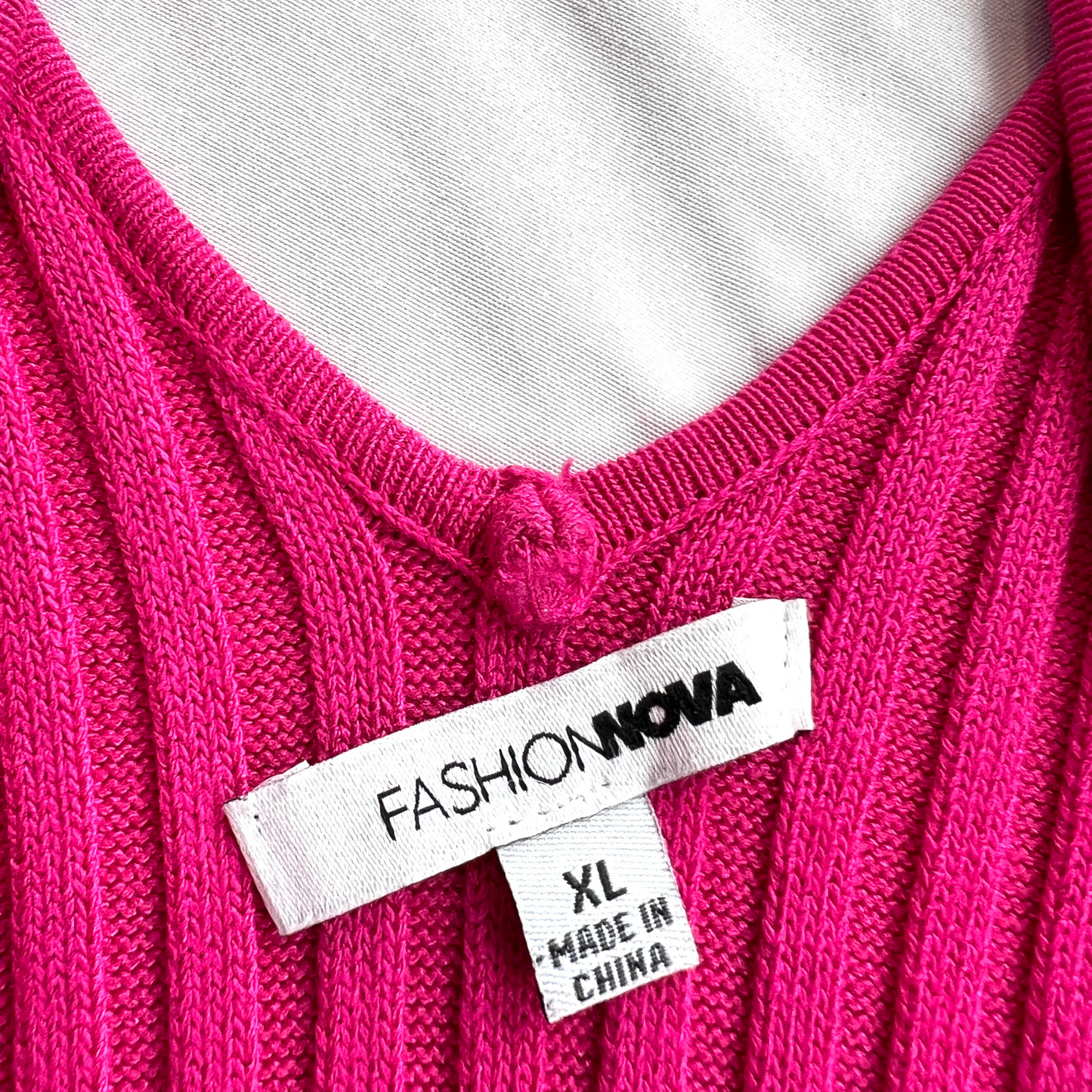 Fashion Nova Ribbed Knit Bodycon Dress - XL