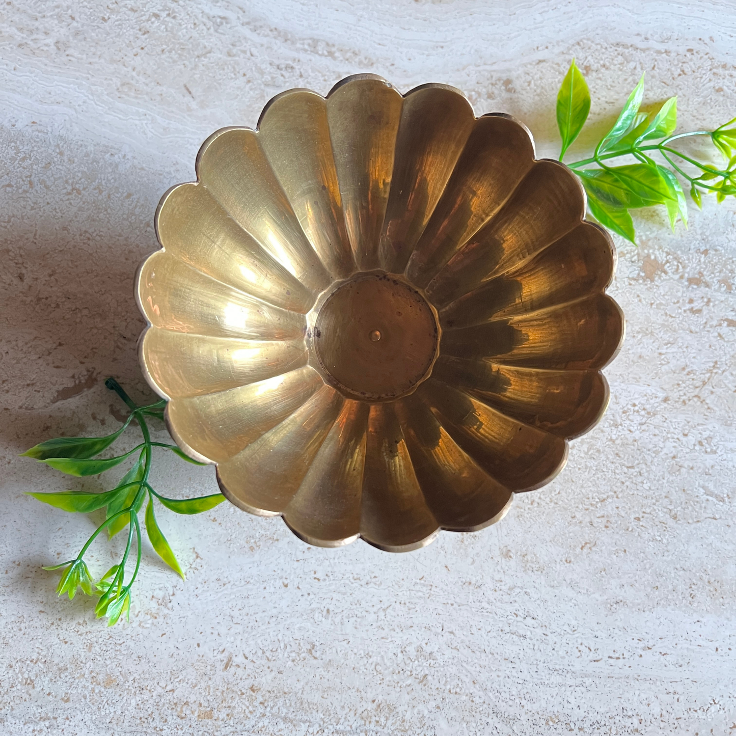 The Selina - Vintage Brass Lotus Flower Bowl