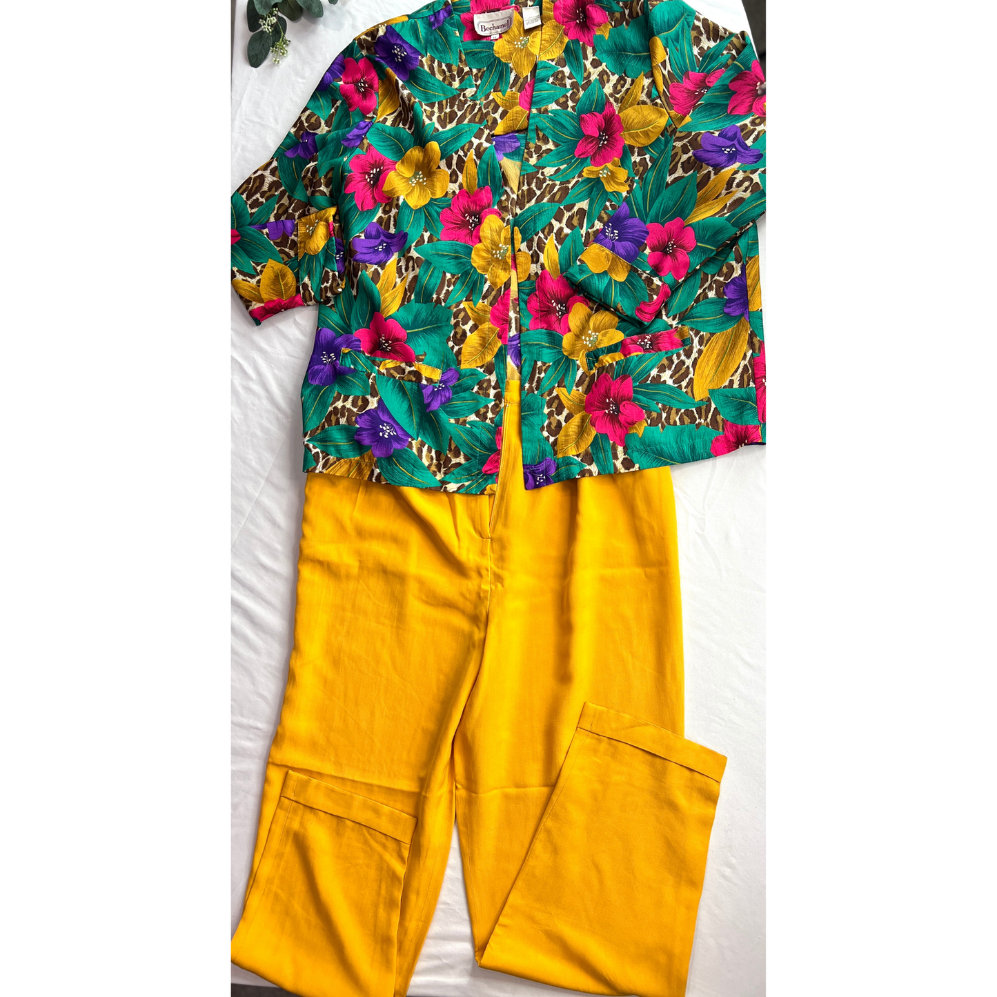 The Soleil Set – Floral Top & Sunshine Yellow Pants