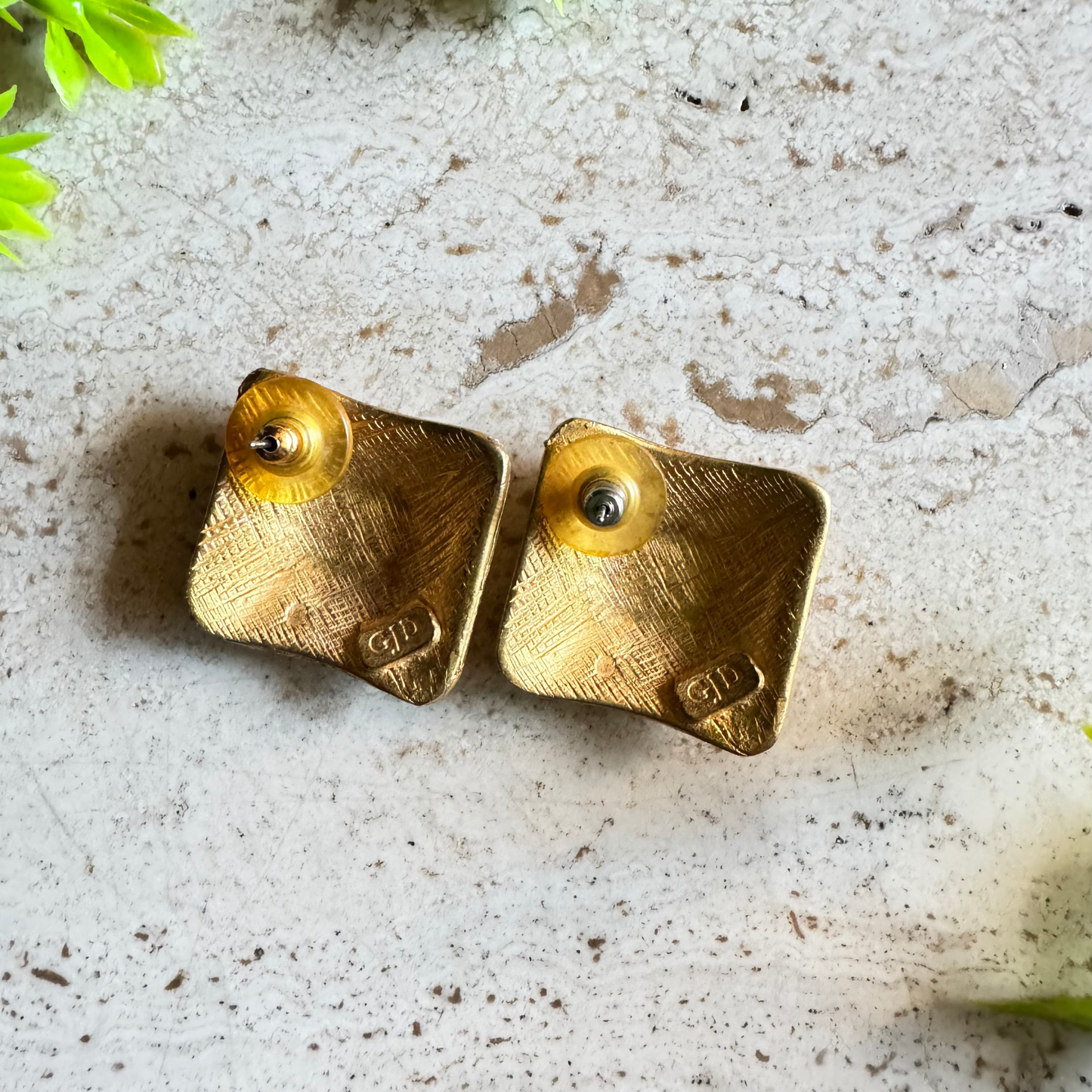 The Suzanne Sugarbakers – Vintage Gold Pillow Clip-On Earrings