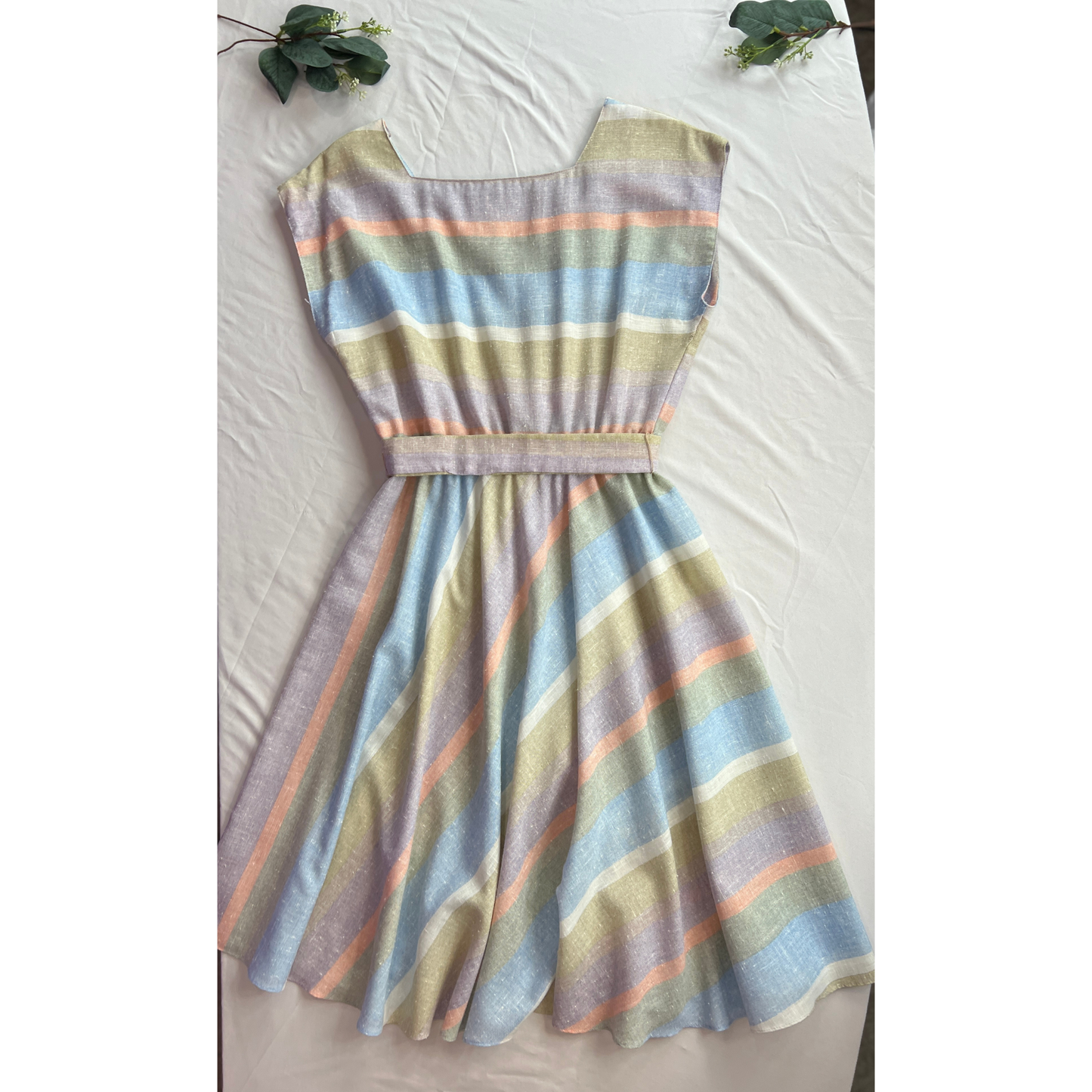 The Sunday Stroll – Vintage Striped Day Dress