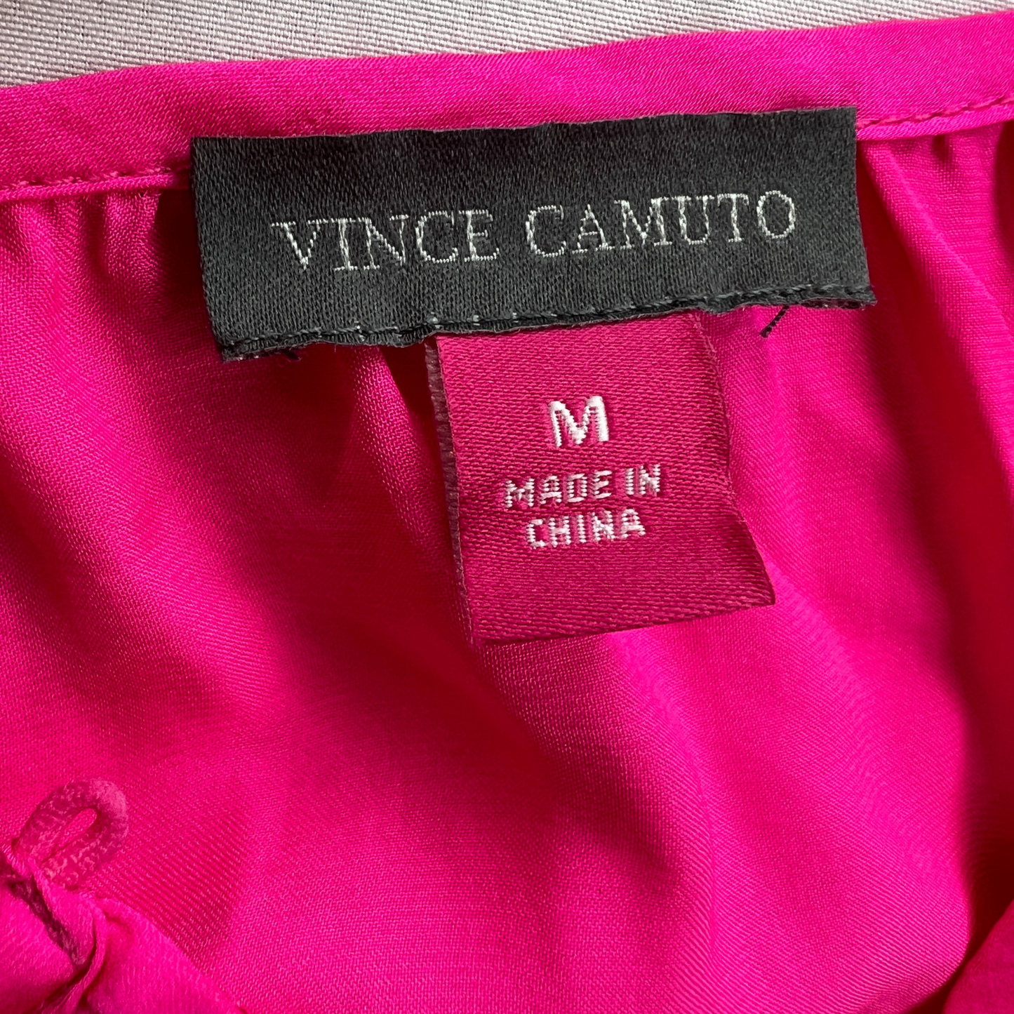 The Molly - Pink Vince Camuto Satin Blouse - Size Medium