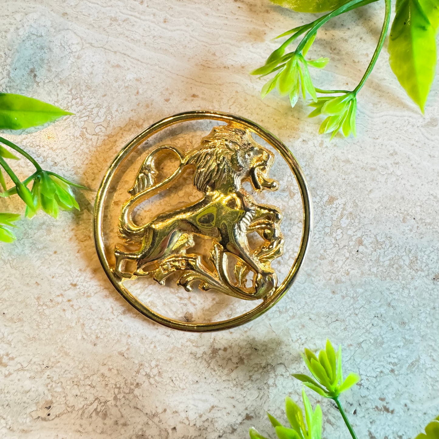 The Starfire - Vintage Zodiac Leo Brooch