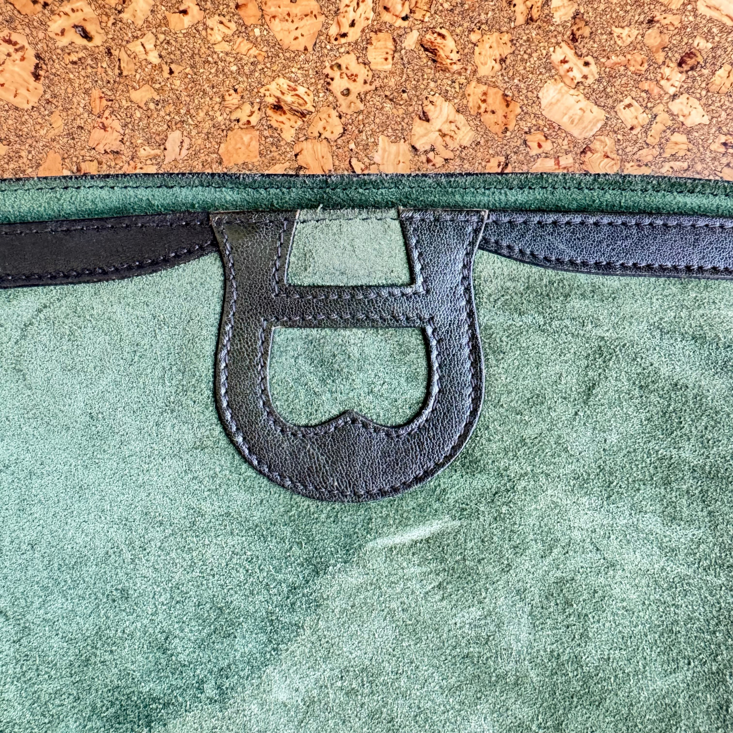 The Etienne - Rare Vintage Etienne Aigner Suede Shoulder Bag in Deep Green