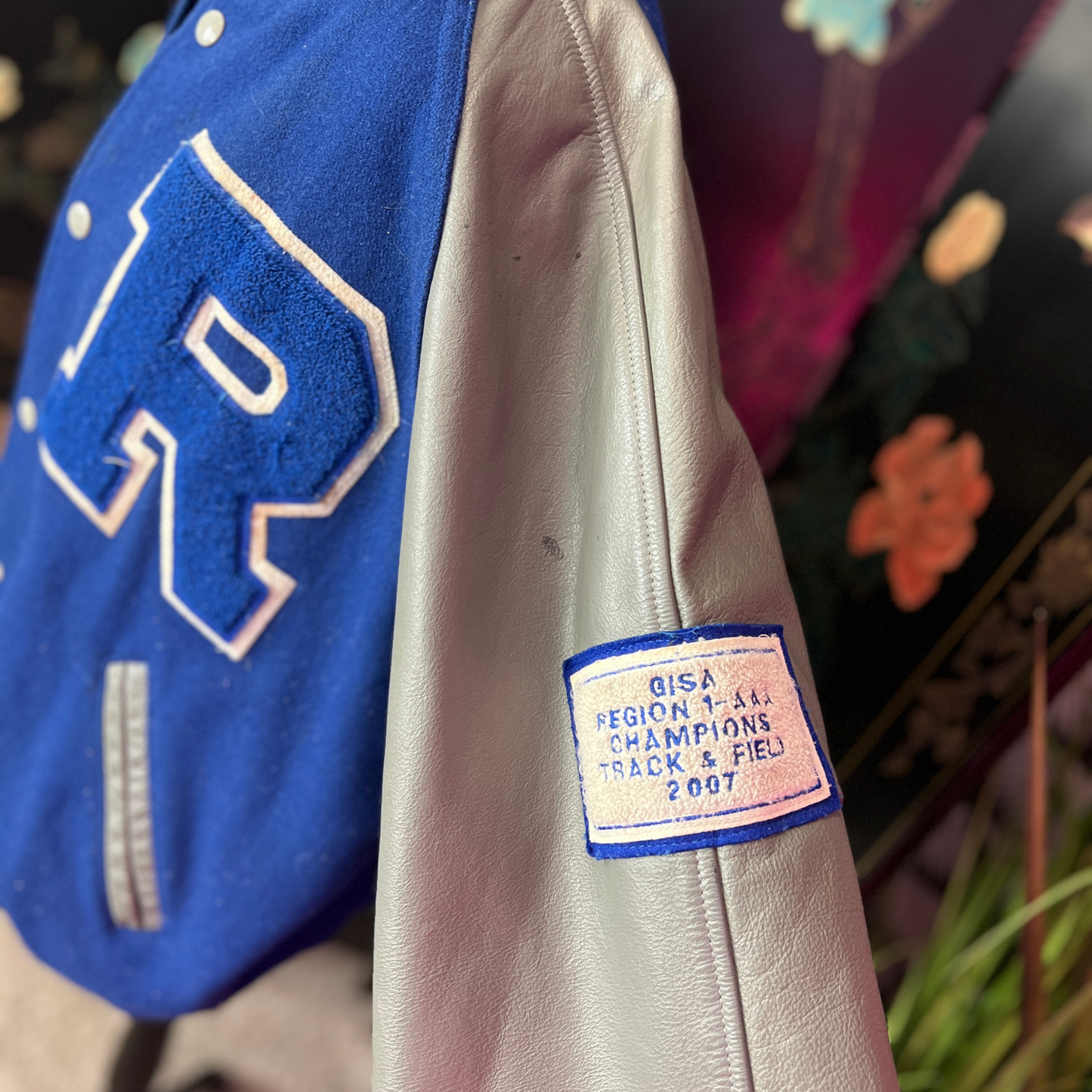The MVP – Classic Blue & Grey Varsity Jacket – XL