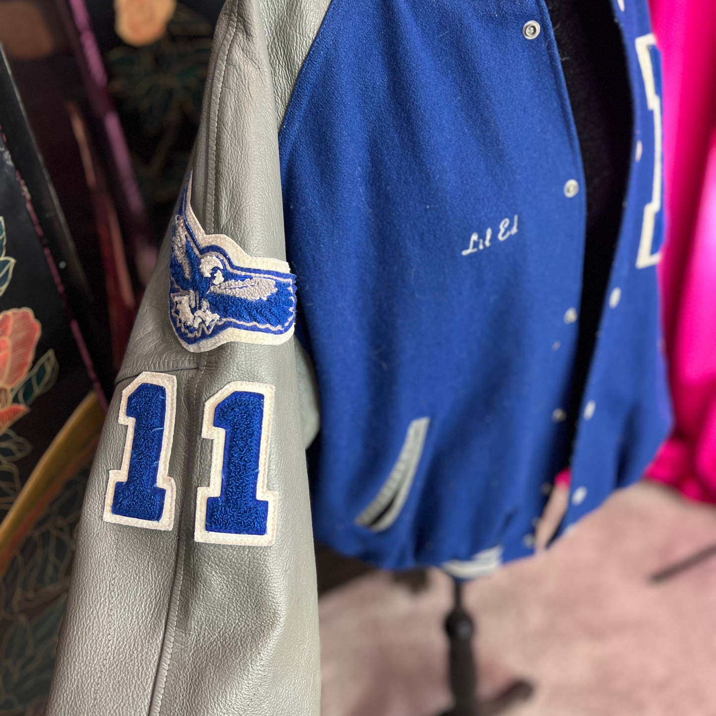 The MVP – Classic Blue & Grey Varsity Jacket – XL