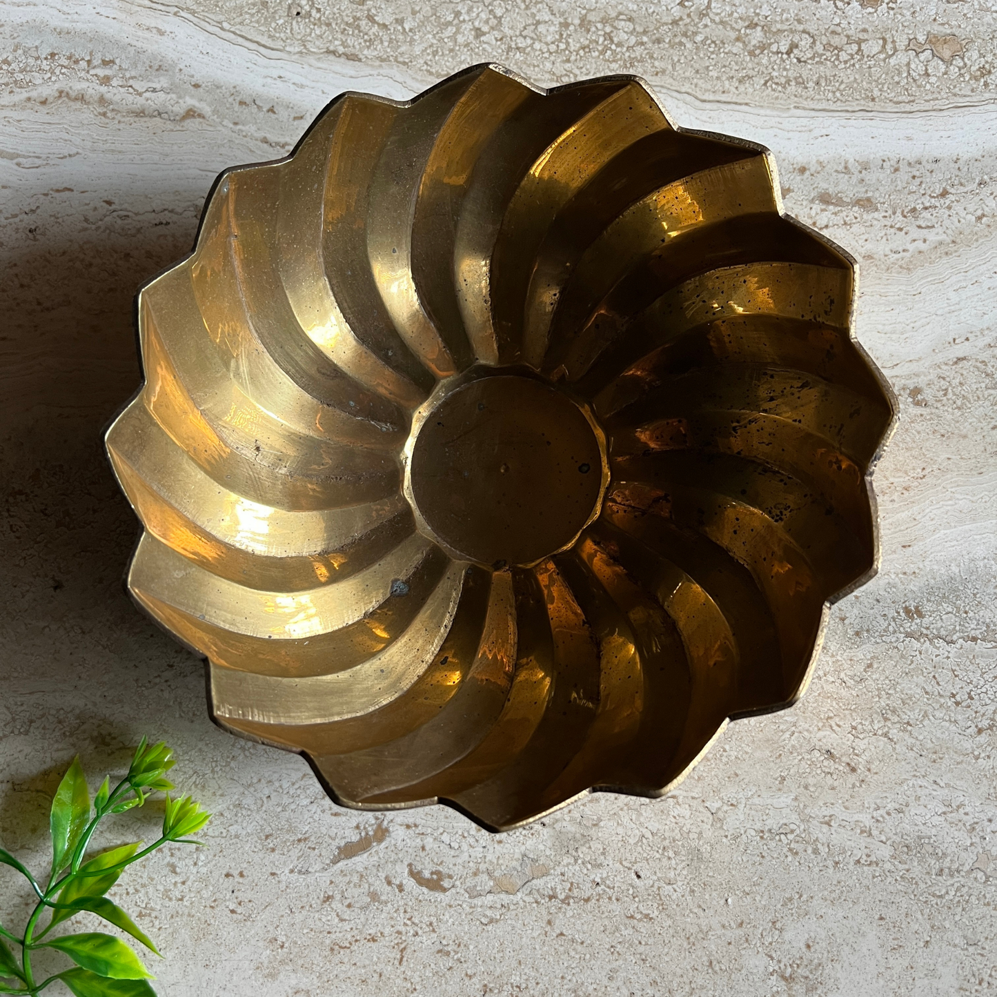 The Coral - Solid Brass Scalloped Bowl