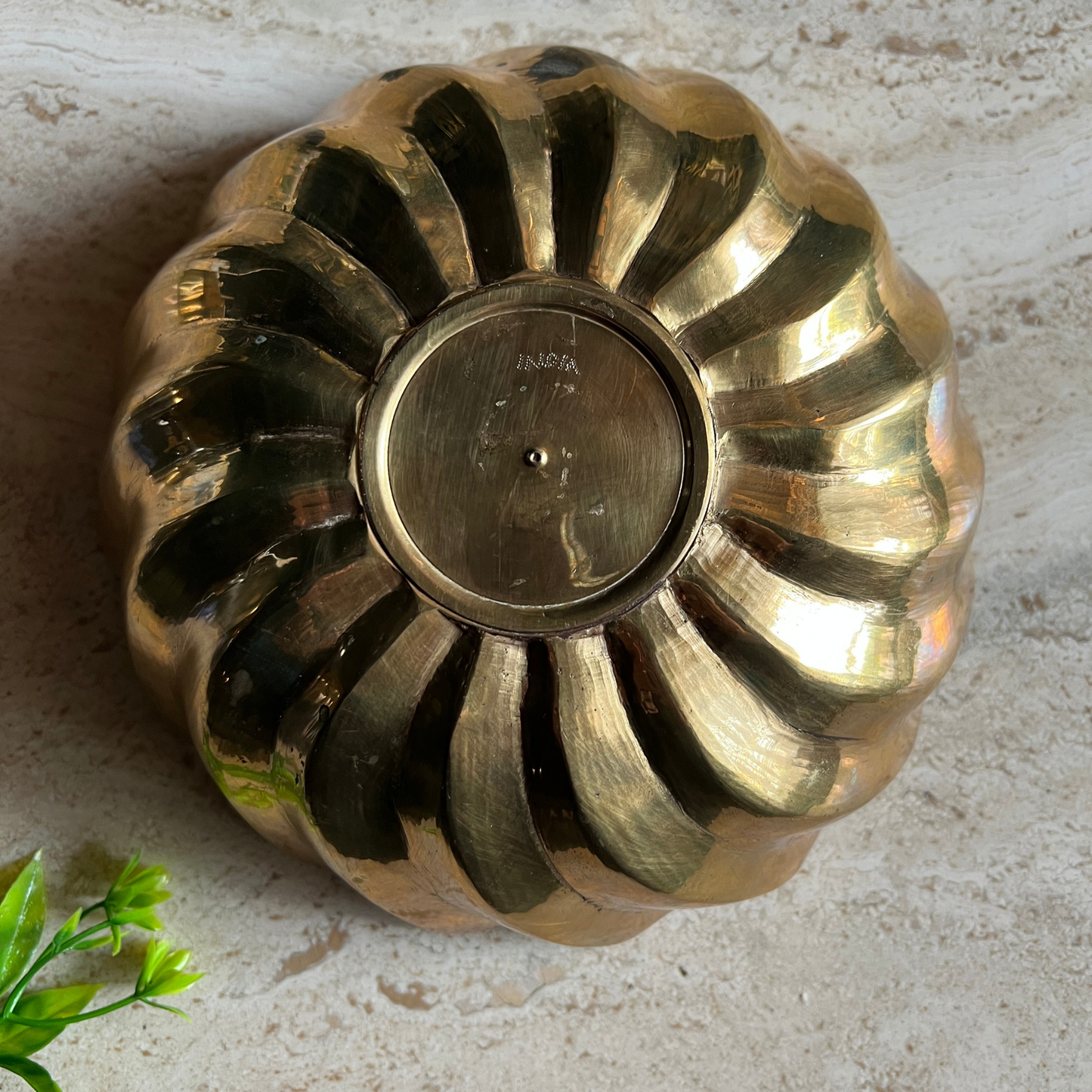The Coral - Solid Brass Scalloped Bowl