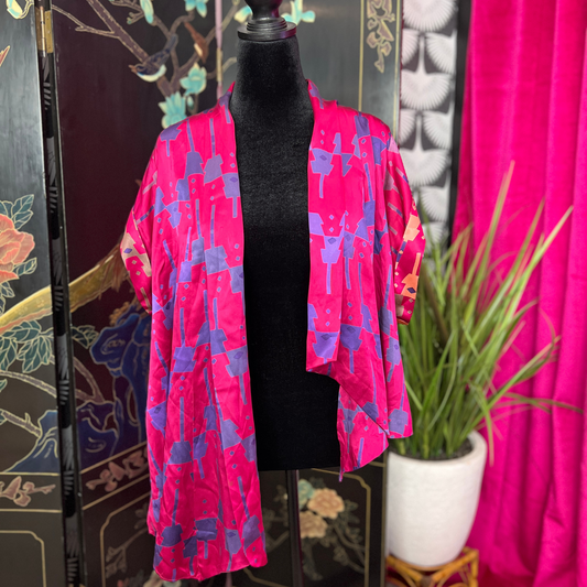The Weekend Edit – Printed Longline Open-Front Shrug