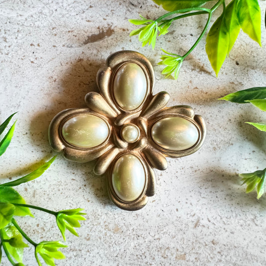 The Celine - Vintage Park Lane Faux Pearl Statement Brooch
