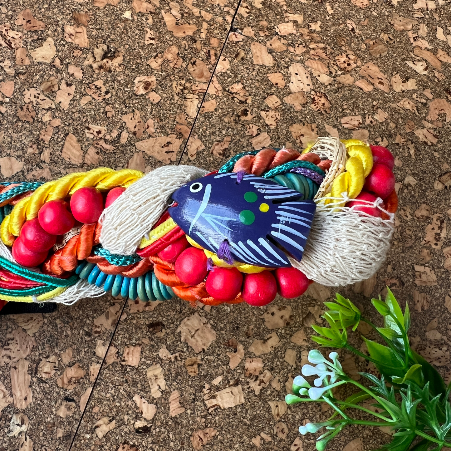 The Ariel - Vintage Handcrafted Tropical Fish & Beaded Adjustable Statement Belt